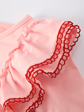 Load image into Gallery viewer, Valentine’s Day Sweetheart Pink Ruffle Girls Dress