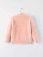 Load image into Gallery viewer, Valentine's Day Light Pink Girls Heart Sequins Sweater
