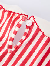 Load image into Gallery viewer, Valentine's Red Stripe Heart Dress for Toddler Girls