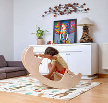 Load image into Gallery viewer, 2in1-Montessori Wooden Seesaw-Table Chair Set
