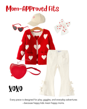 Load image into Gallery viewer, Valentine’s Day Cute Red Heart Embroidery Hat for Girls