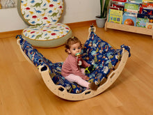 Load image into Gallery viewer, Medium Montessori Climbing Arch/Rocker with Pillow & Ramp Set