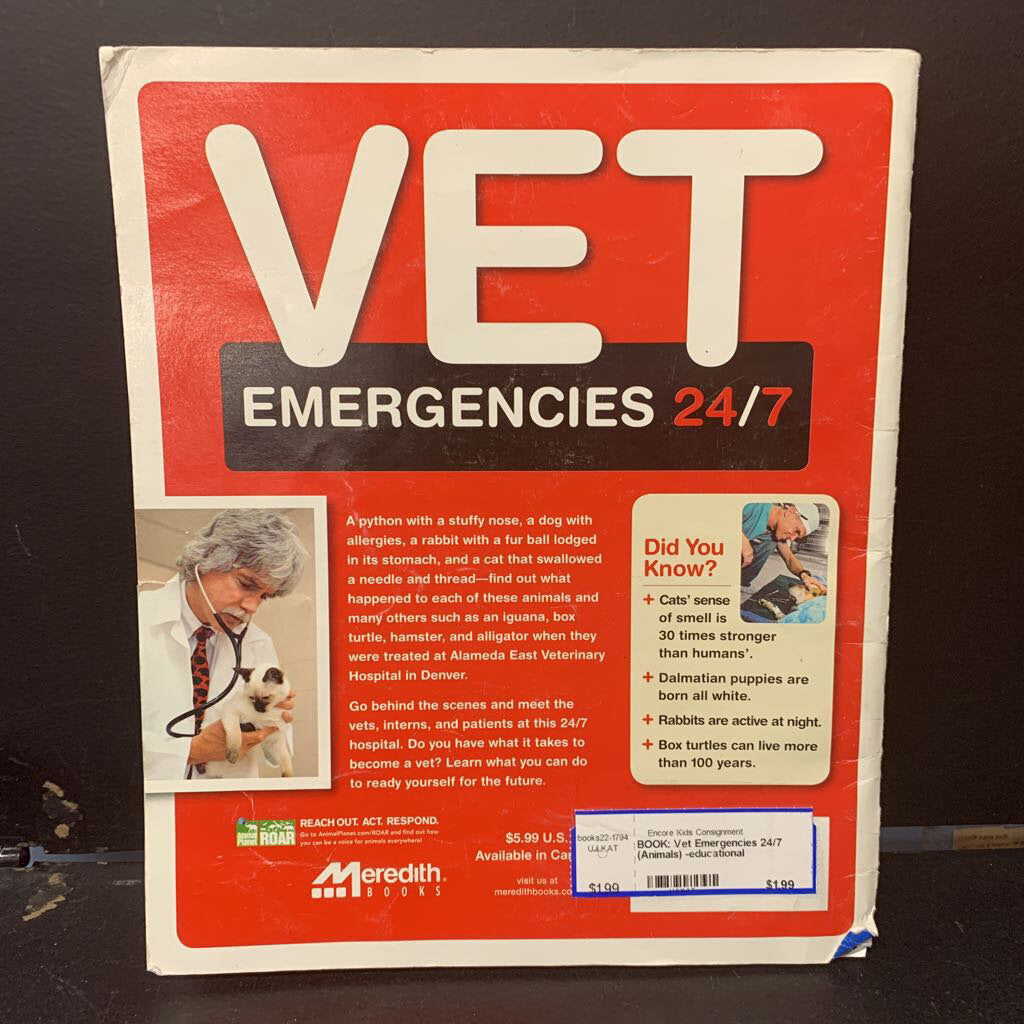 Vet Emergencies 24/7 (Animals) -educational – Encore Kids Consignment