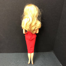 Load image into Gallery viewer, Blinking Eye Doll in Dress & Hat w/Stand 1966 Vintage Collectible