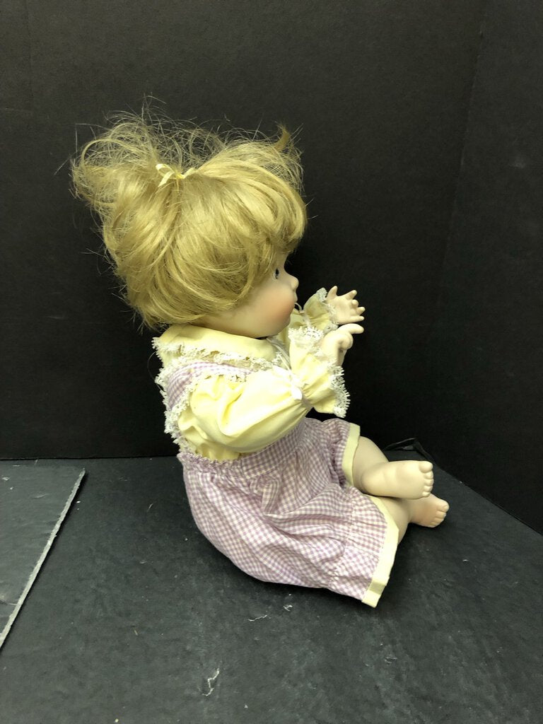 Porcelain Baby Doll 1990 Vintage Collectible (Danbury Mint