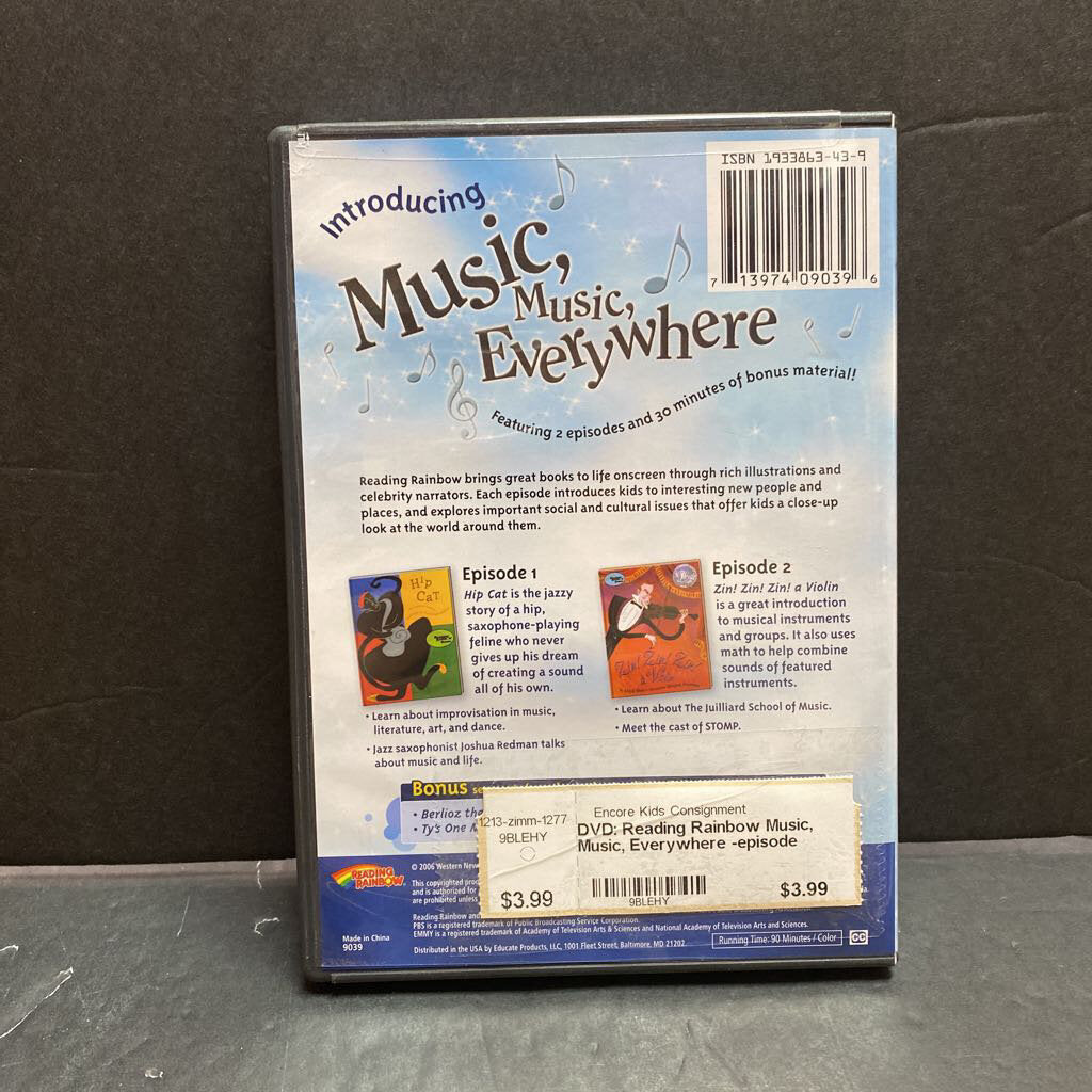Reading Rainbow Music, Music, Everywhere -episode – Encore Kids