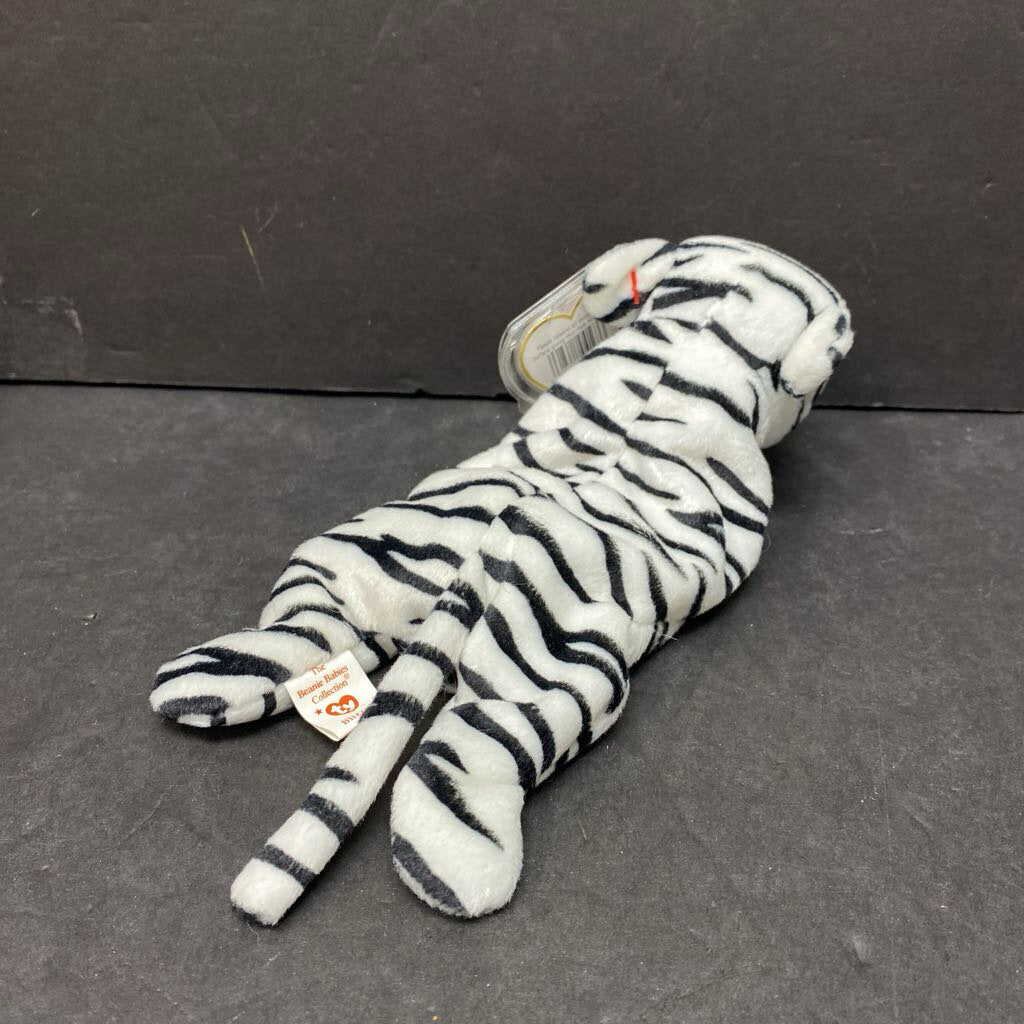 Blizzard Ty Toys Tiger Ty Beanie Babies Blizzard The Tiger White