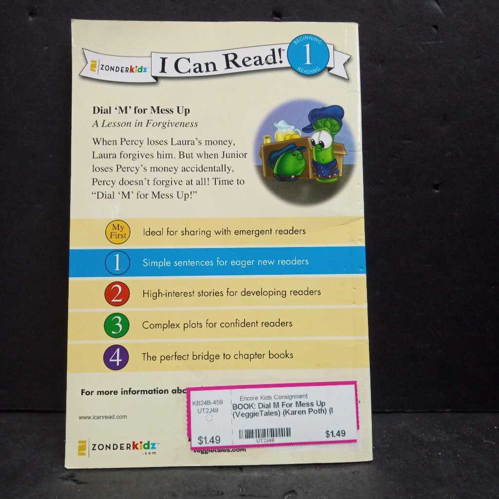 karen poth Dial M For Mess Up (VeggieTales) (Karen Poth) (I Can Read Level 1) -ch –  Encore Kids Consignment