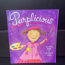 Load image into Gallery viewer, Purplicious (Victoria Kann) (Pinkalicious) -character paperback