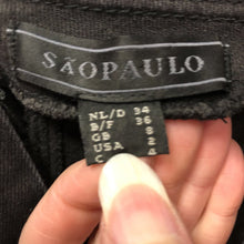 Load image into Gallery viewer, Studded Knee-Length Denim Skirt