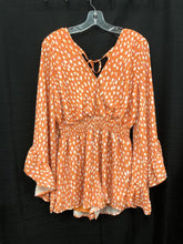 Load image into Gallery viewer, Bell Sleeve Polka Dot Romper (Pink Lily)