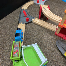 Load image into Gallery viewer, Busy Island Wooden Train Track w/Trains & Accessories