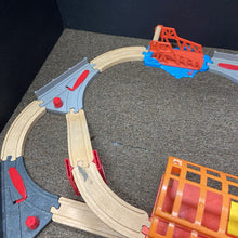 Load image into Gallery viewer, Busy Island Wooden Train Track w/Trains & Accessories