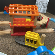 Load image into Gallery viewer, Busy Island Wooden Train Track w/Trains & Accessories