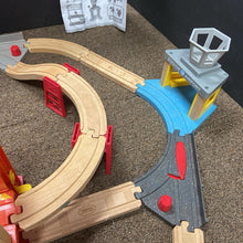 Load image into Gallery viewer, Busy Island Wooden Train Track w/Trains & Accessories