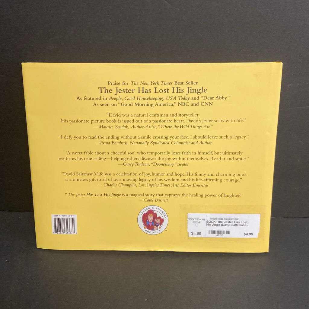 The Jester Has Lost His Jingle (David Saltzman) -hardcover - Encore ...