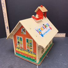 Load image into Gallery viewer, Vintage fisher price 1971 Play Family School w/ desks