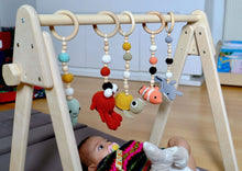 Load image into Gallery viewer, Montessori Baby Gym & Hanging Toys Set | Wooden Play Gym for Babies
