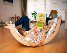Load image into Gallery viewer, Climbing Arch Rocker with Origami Pillow | Montessori Play Set