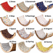 Load image into Gallery viewer, Large Montessori Climbing Arch/Rocker with Pillow Set