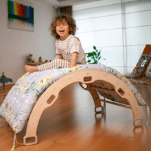 Load image into Gallery viewer, Large Montessori Climbing Arch/Rocker with Pillow Set