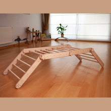 Load image into Gallery viewer, Montessori Climbing Triangle Cube with Reversible Ramp