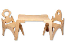 Load image into Gallery viewer, Montessori Table and Chair Set