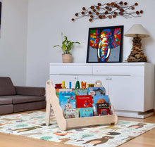 Load image into Gallery viewer, Curved Wooden Bookshelf in Multiple Sizes – Elegant Wave Design