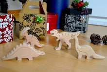 Load image into Gallery viewer, Wooden Dinosaur Set