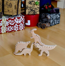 Load image into Gallery viewer, Wooden Dinosaur Set