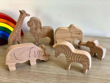 Load image into Gallery viewer, Wooden Safari Animals Set