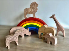 Load image into Gallery viewer, Wooden Safari Animals Set