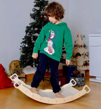 Load image into Gallery viewer, XL Wooden Balance Board for Toddlers Montessori Balance Toy with Pillow