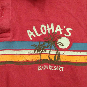 "aloha's beach resort" polo shirt