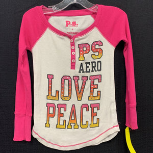 "PS Aero Love Peace"ribbed top