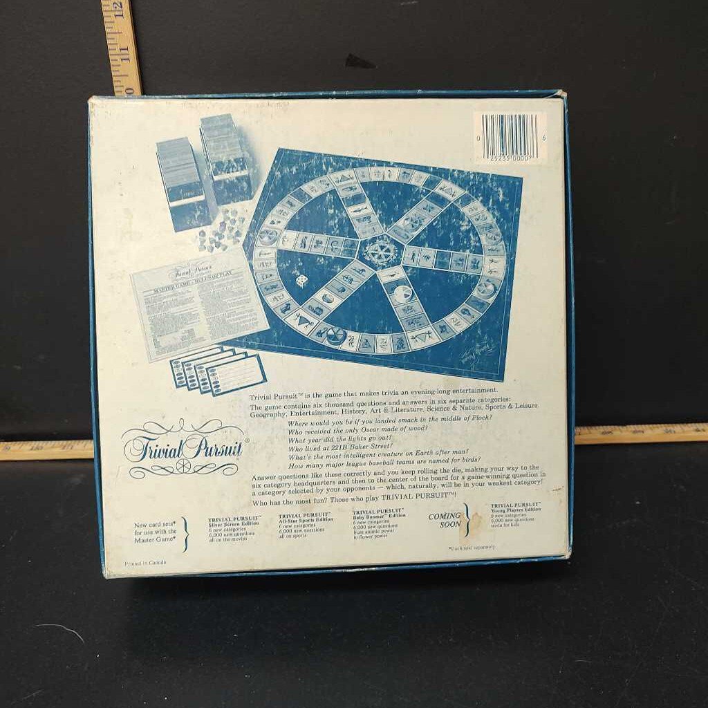 Trivial Pursuit Master Board Game Genus Edition Original 1981 Version.  Complete.