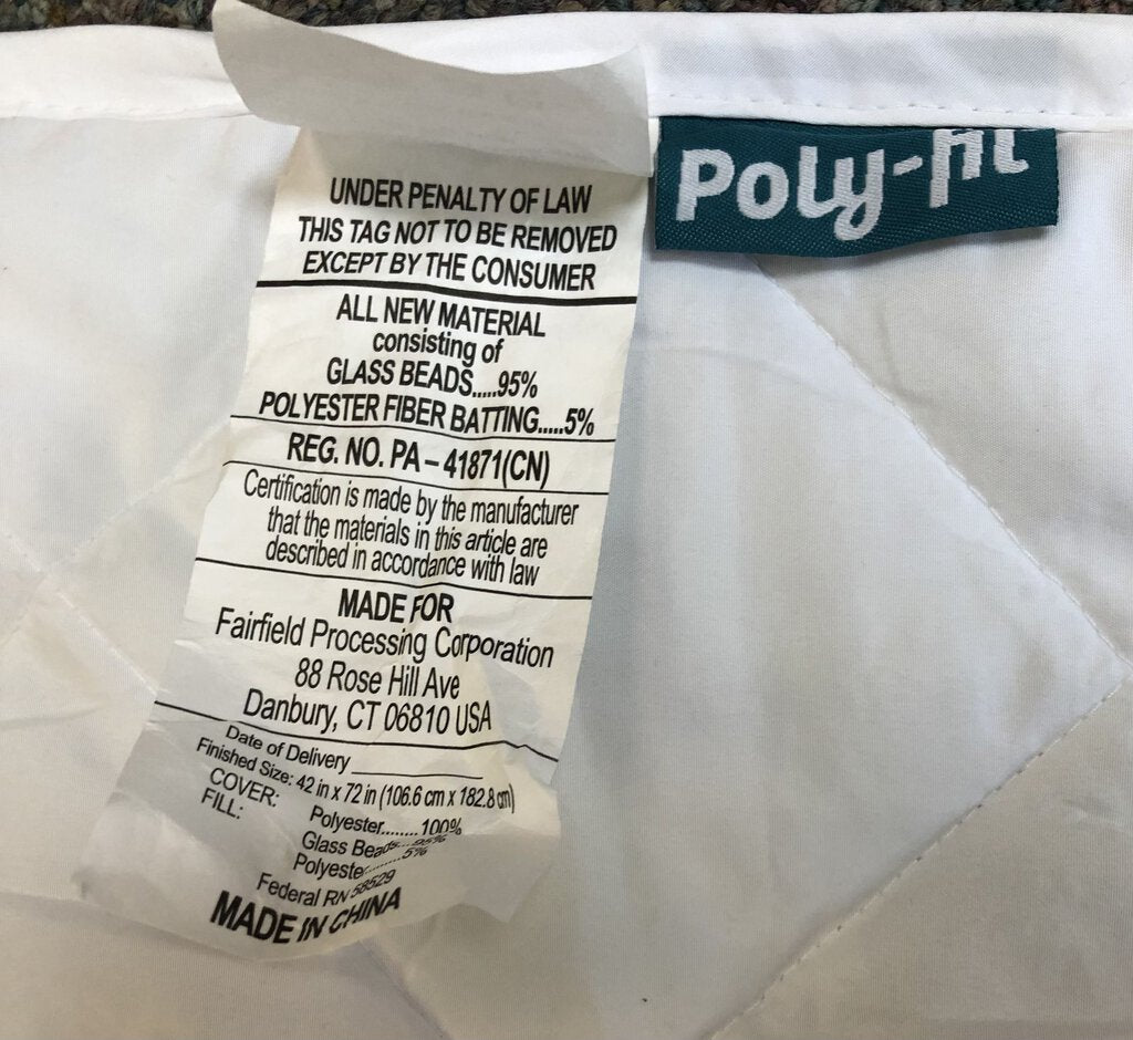 Polyfil weighted best sale blanket insert