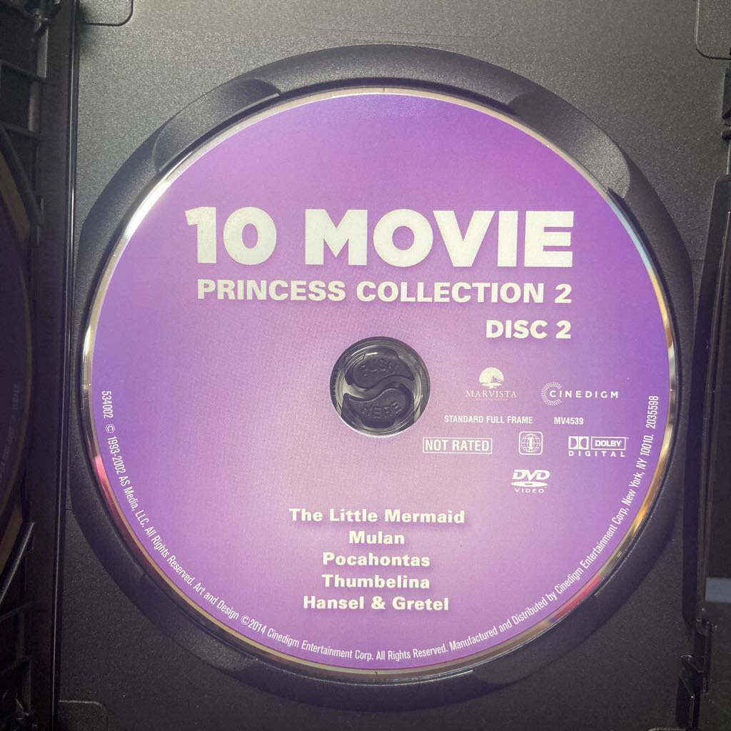 2 Disc 10 Movie Princess Collection 2 -movie – Encore Kids Consignment