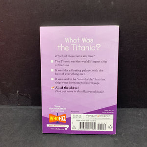 What Was the Titanic (Who HQ) (Stephanie Sabol) -notable event