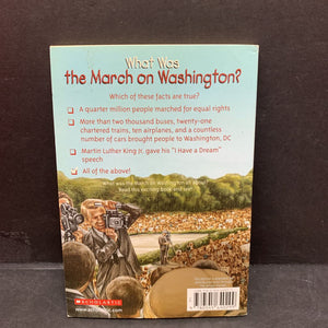 What was the March on Washington? (Who HQ) (Kathleen Krull) -notable event