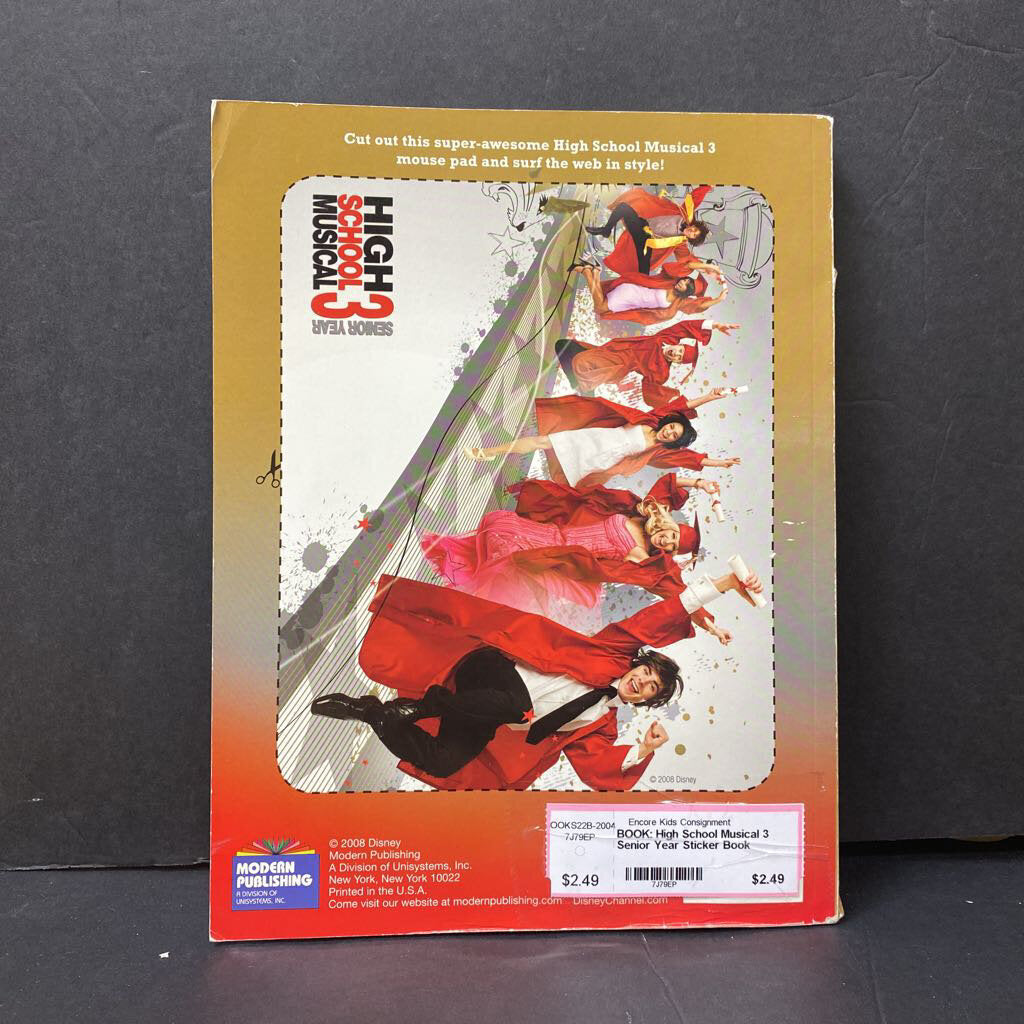 High School Musical 3 Senior Year Sticker Book (Disney) -activity – Encore  Kids Consignment