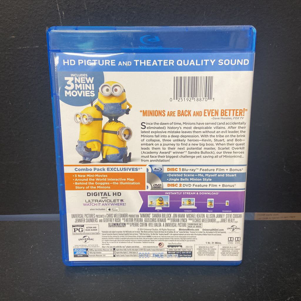 despicable me 2 blu ray cover