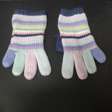 Load image into Gallery viewer, Girls Striped Winter Scarf &amp; Mittens
