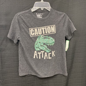 "Caution Attack" Reverse Sequin Shirt