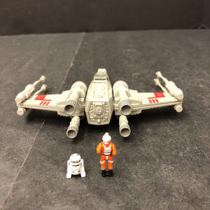 Micro Machines Action Fleet Luke's X-Wing Star Fighter Plane w/Figures 1995 Vintage Collectible