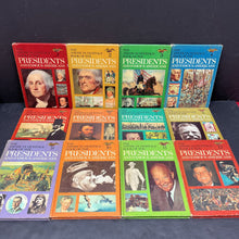 Load image into Gallery viewer, The American Heritage Book of the Presidents and Famous Americans Vol. 1-12 Box Set (Notable Person) (Vintage Collectible 1967) -hardcover educational