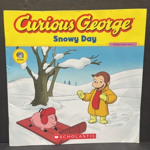 Curious George Snowy Day -paperback character