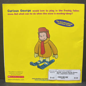 Curious George Snowy Day -paperback character