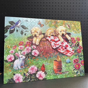 "Labs in a Basket" Jigsaw Puzzle (Karmin)
