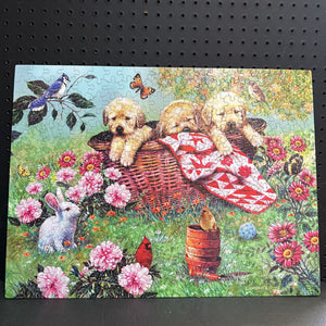 "Labs in a Basket" Jigsaw Puzzle (Karmin)